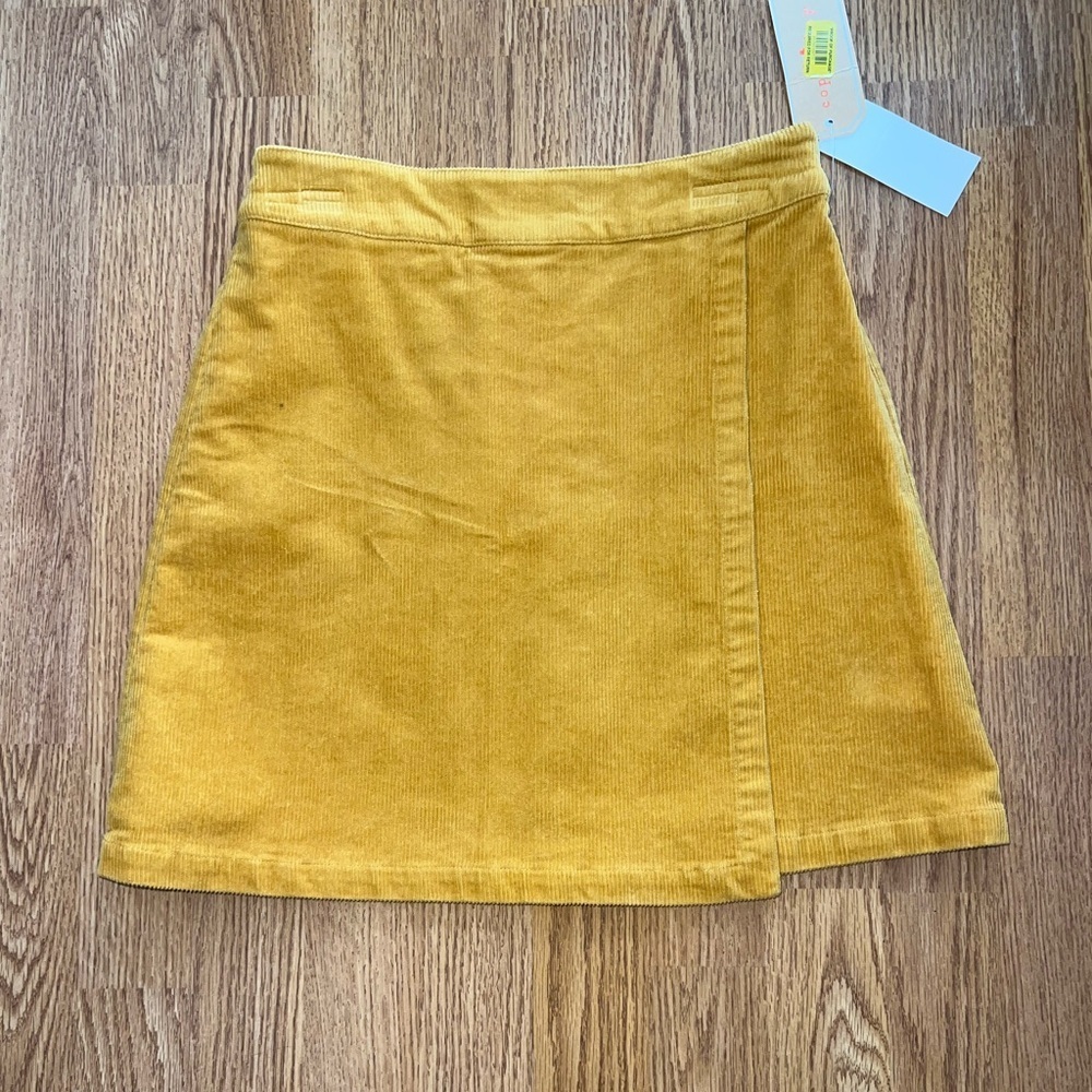 Gold Corduroy Skirt